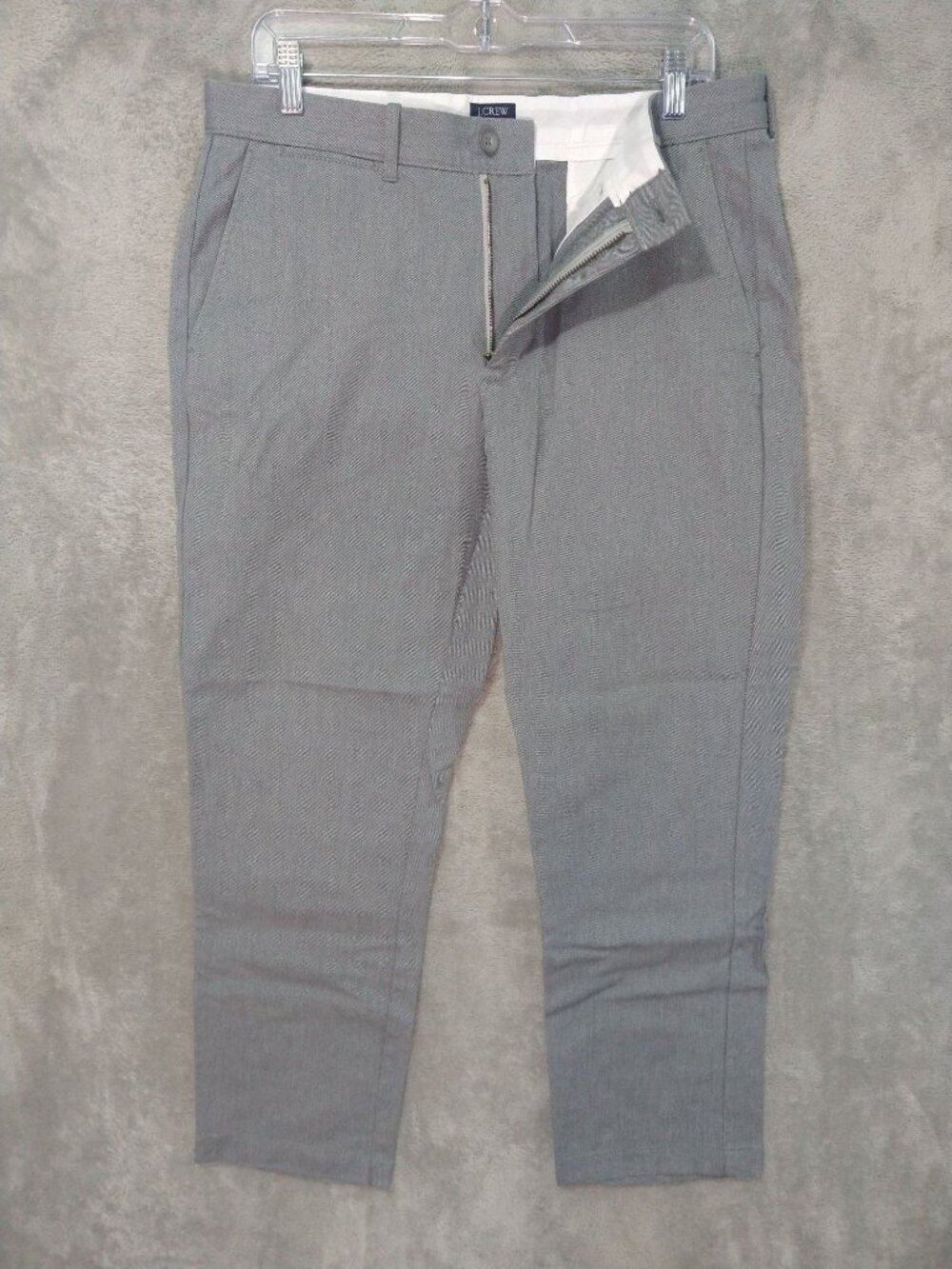 J Crew Pants Mens 33x30 Gray Chino The Sutton Flat Front Casual Cotton Preppy